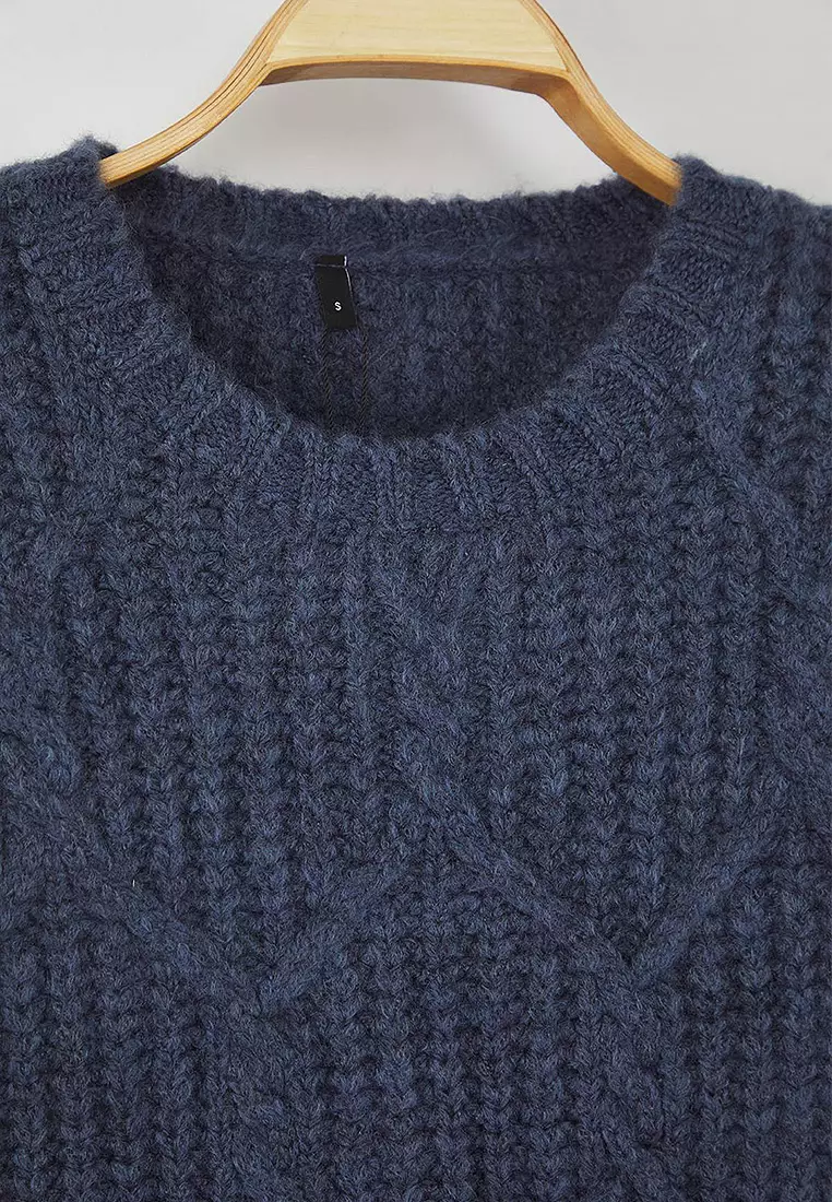 Wide Pattern Soft Texture Knitwear Sweater