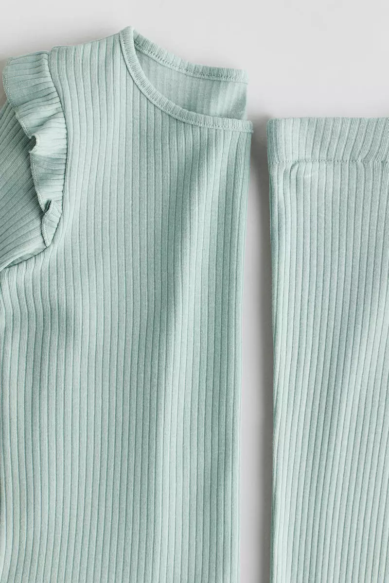 2-piece ribbed cotton set