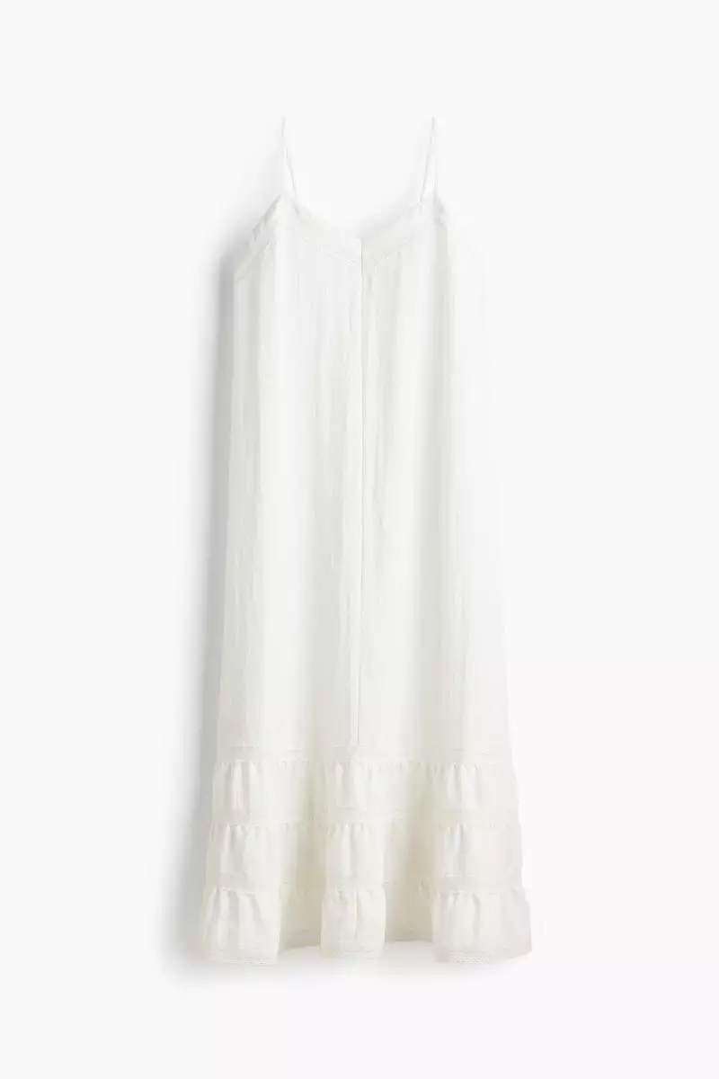 Lace-inset strappy dress