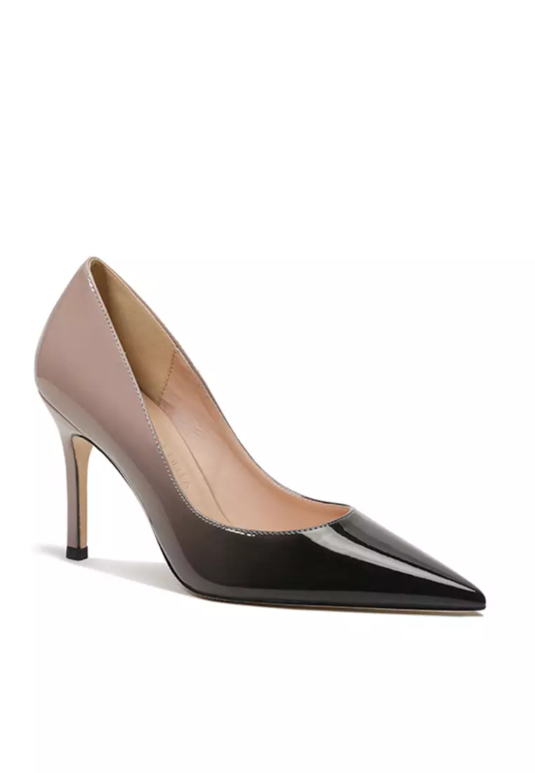 10CM Faux Leather Pointed Pumps Heels Shoes HZL053