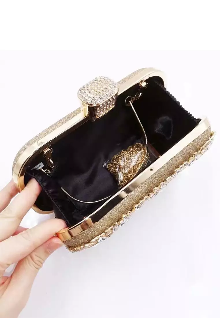 ByVedlyn Berliana Tas Pesta Wanita Clutch Fashion Terbaru - Gold