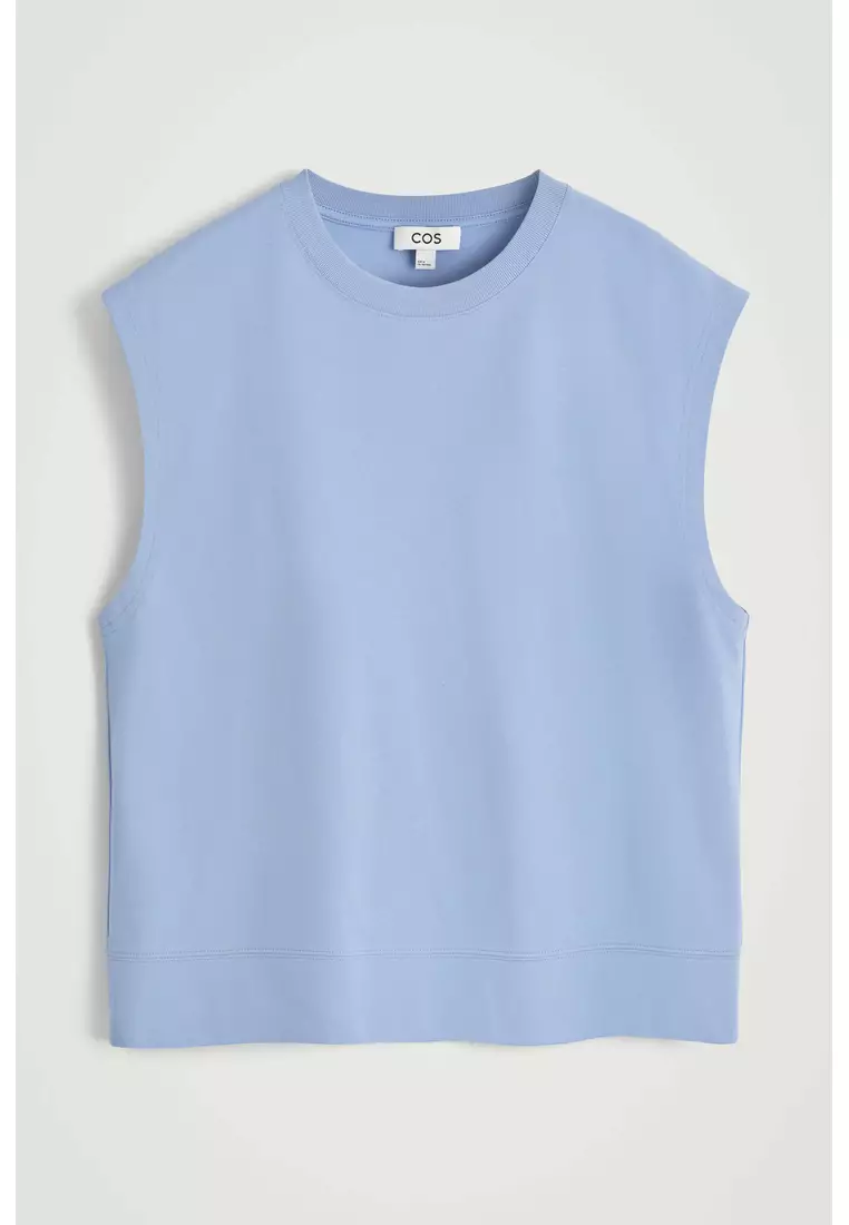 RELAXED COTTON-CREPE VEST