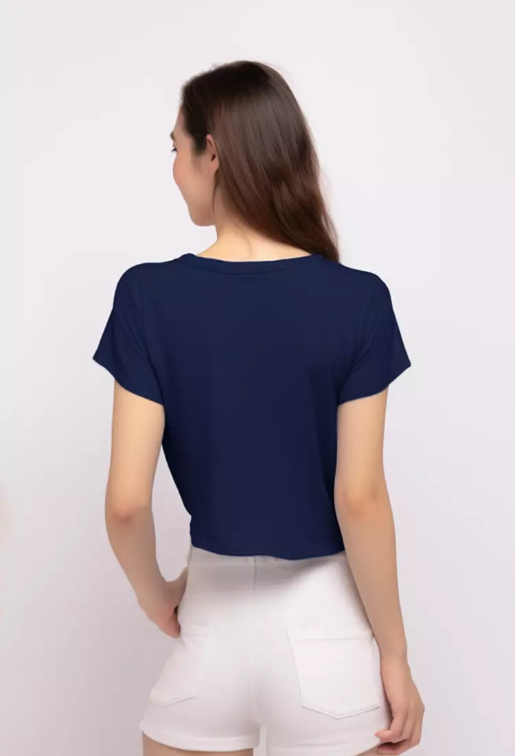 LT756O S/s Lds Croptop Logo nvXS