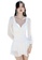 A-IN GIRLS white Elegant mesh-paneled swimsuit 30366US79F005BGS_1
