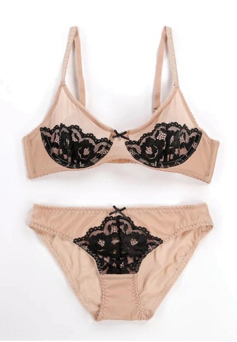 Buy My Fame Diva Mesh Romance Bra Set Nude Online Zalora Malaysia