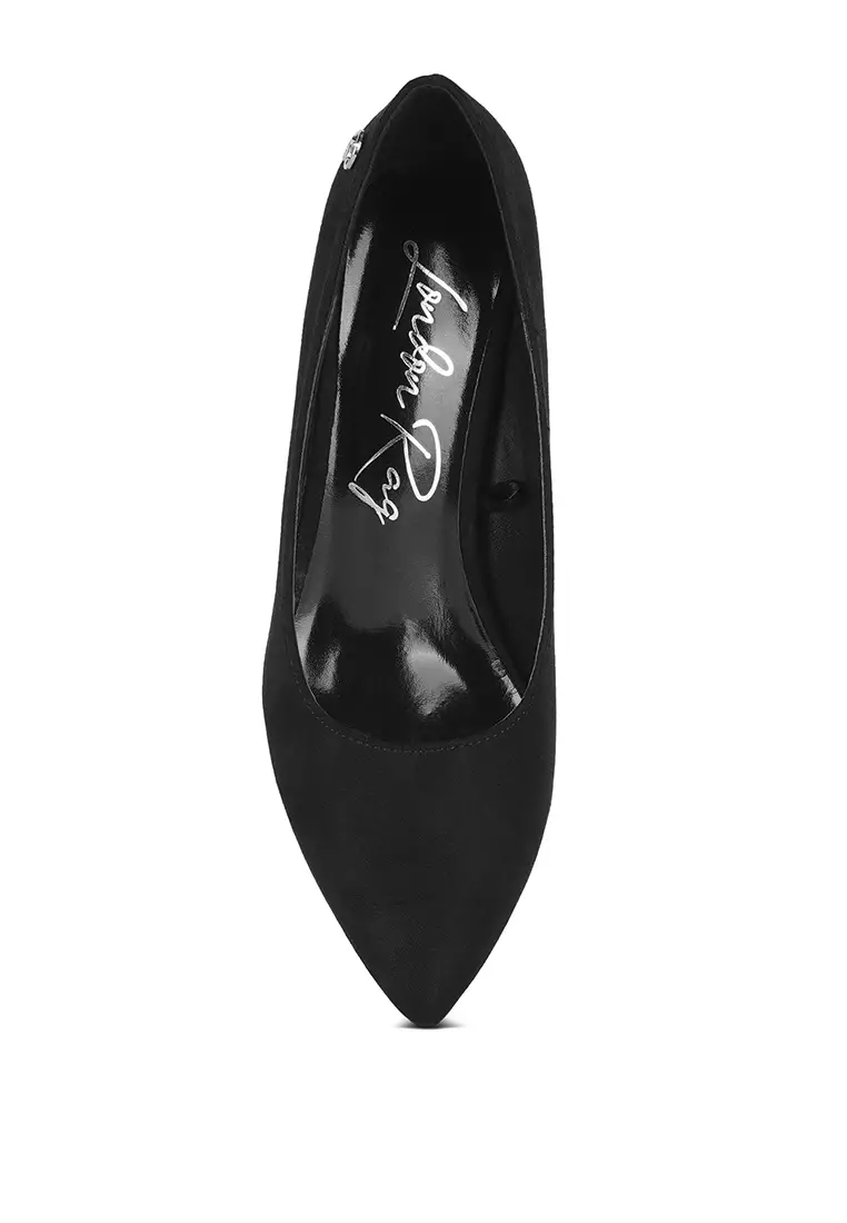 Block Heel Pumps in Black