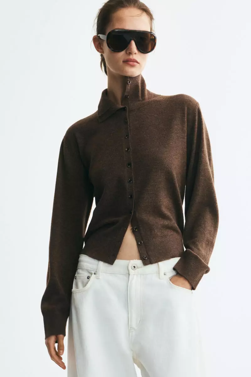 Turtleneck cardigan