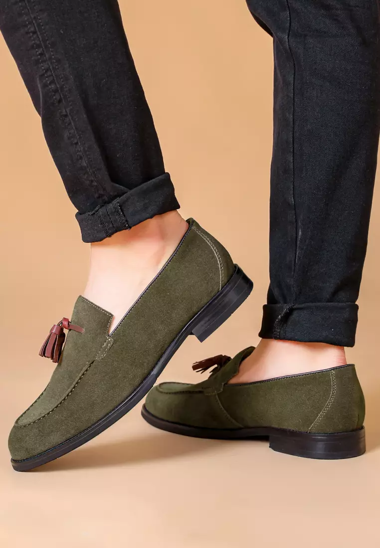Suede Leather Tassel loafers MK5060-1