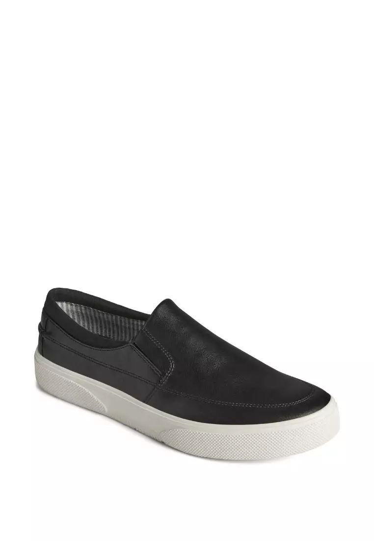 Sperry black shop slip ons