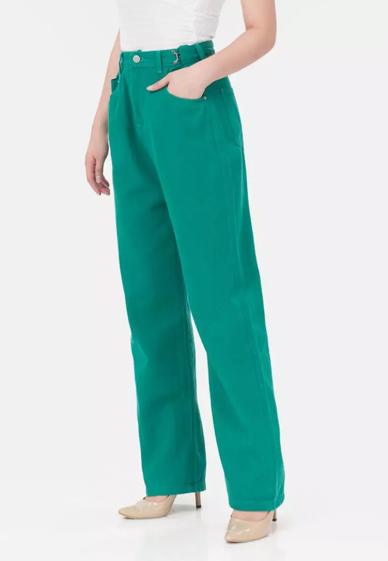 Hook Straight Jeans in Green