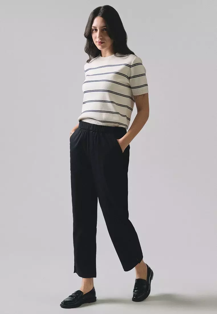 Pull Up Twill Trousers