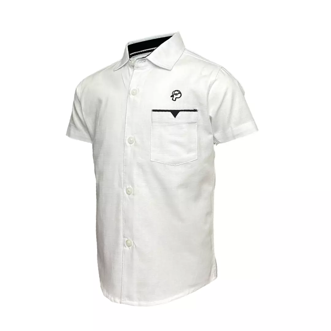 Pingu Kemeja Anak Laki Laki Polos Pendek Putih 92203529