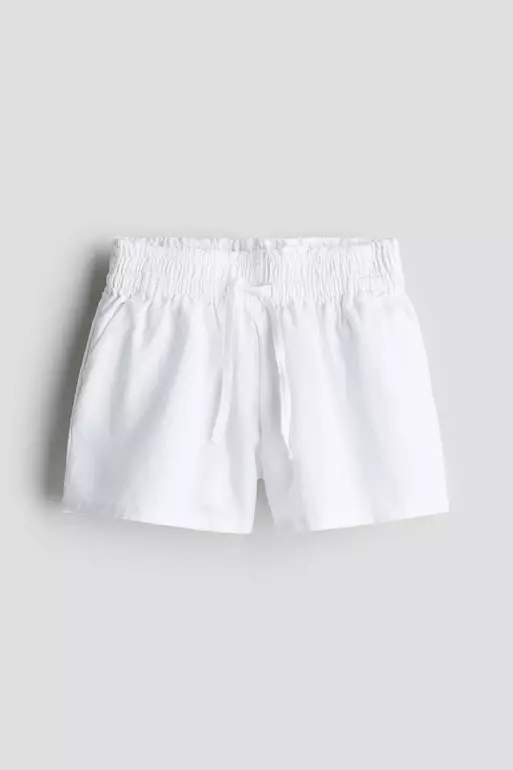 Linen-blend shorts