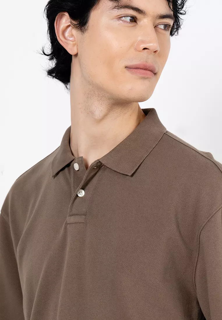 Relaxed Pique Polo Shirt