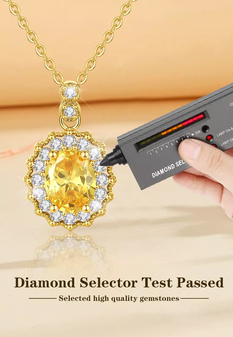 Kalung Wanita Mewah Elegan Berlian Zircon Original Perhiasan Cewek Necklaces Gold