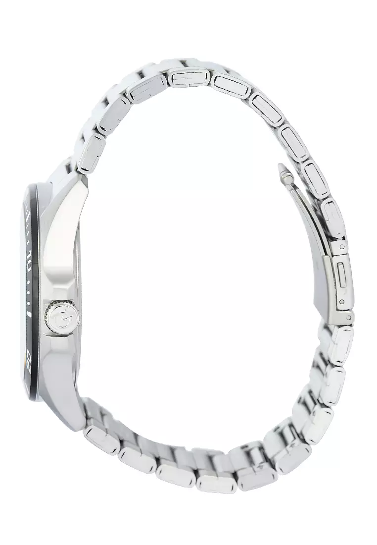 Alexandre Christie - Jam Tangan Analog Pria - Silver Case White Dial - Stainless Steel - 6512MEBTBSL