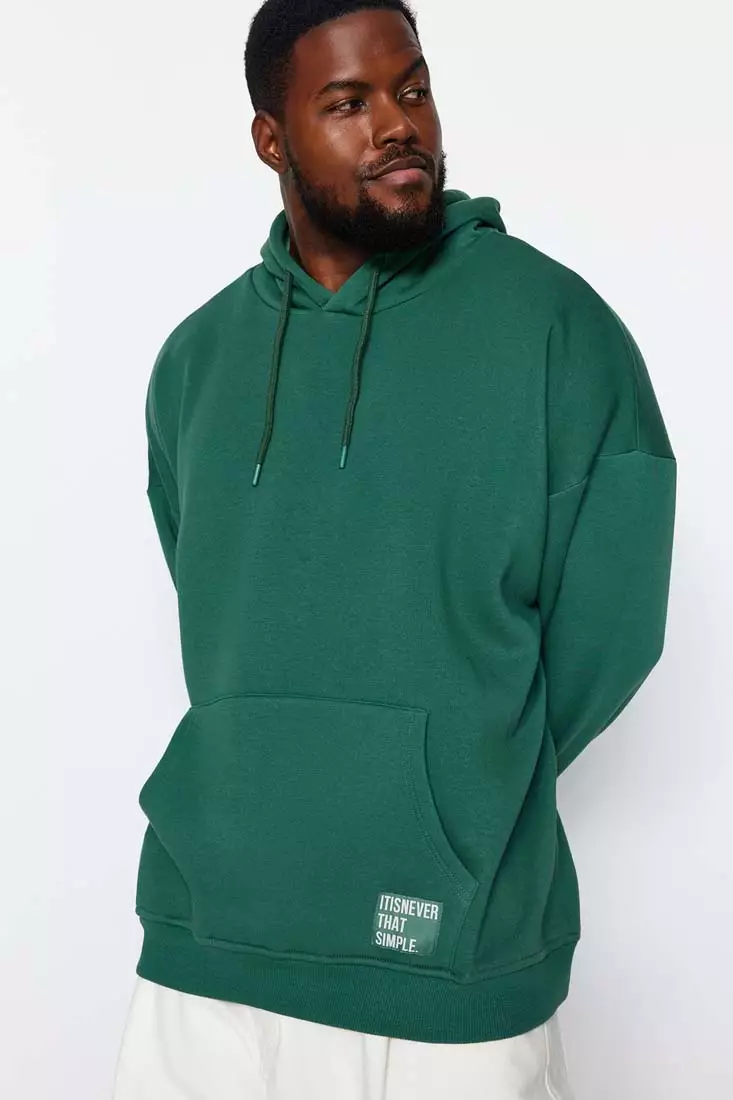 Buy Trendyol Green Men's Plus Size Oversize/Wide-Cut Comfortable