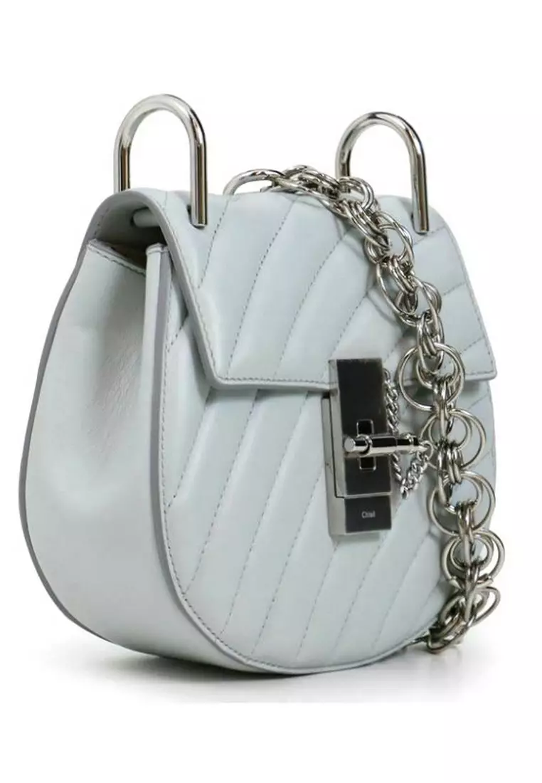 Drew Bijou Mini Crossbody Bag in Airy Grey