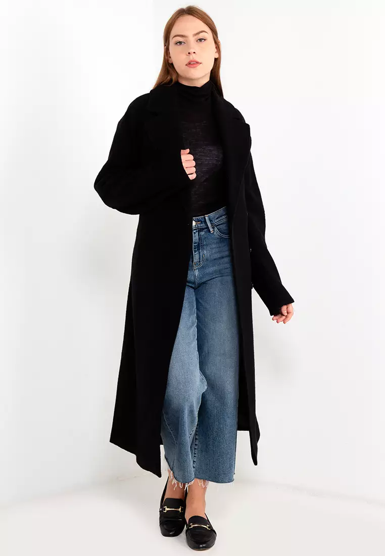 Voluminous Belted Wool Coat