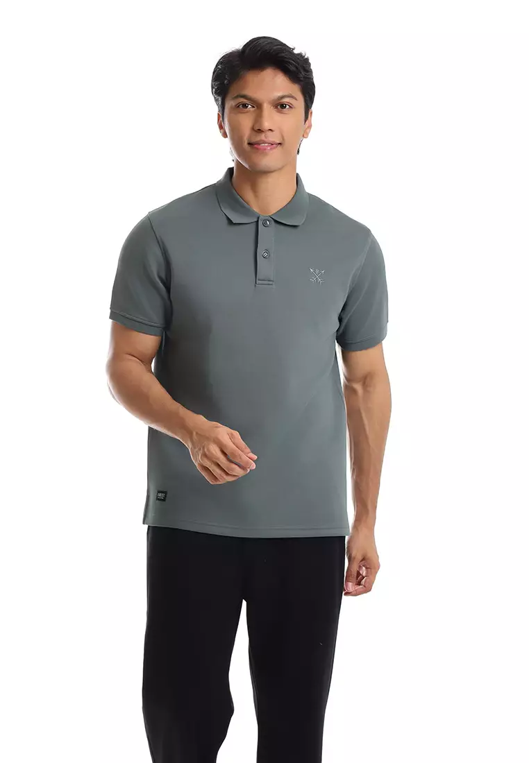 Forest Mens Cotton Slim Fit Polo Tee - 23961-03DarkGrey