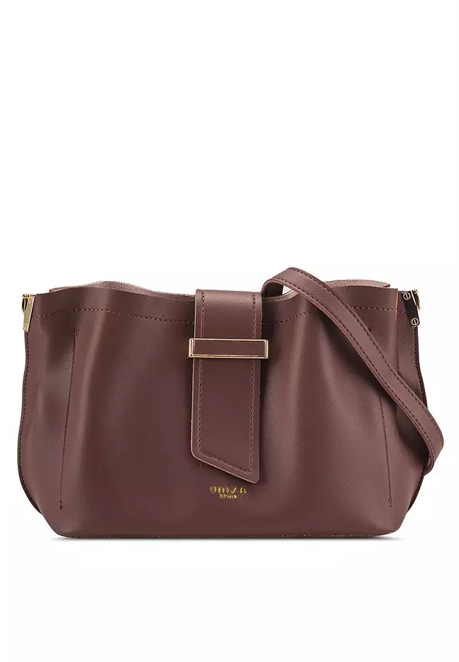 Pu leather sale sling bag