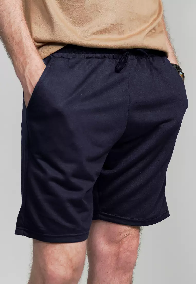 Navy blue walking shorts top
