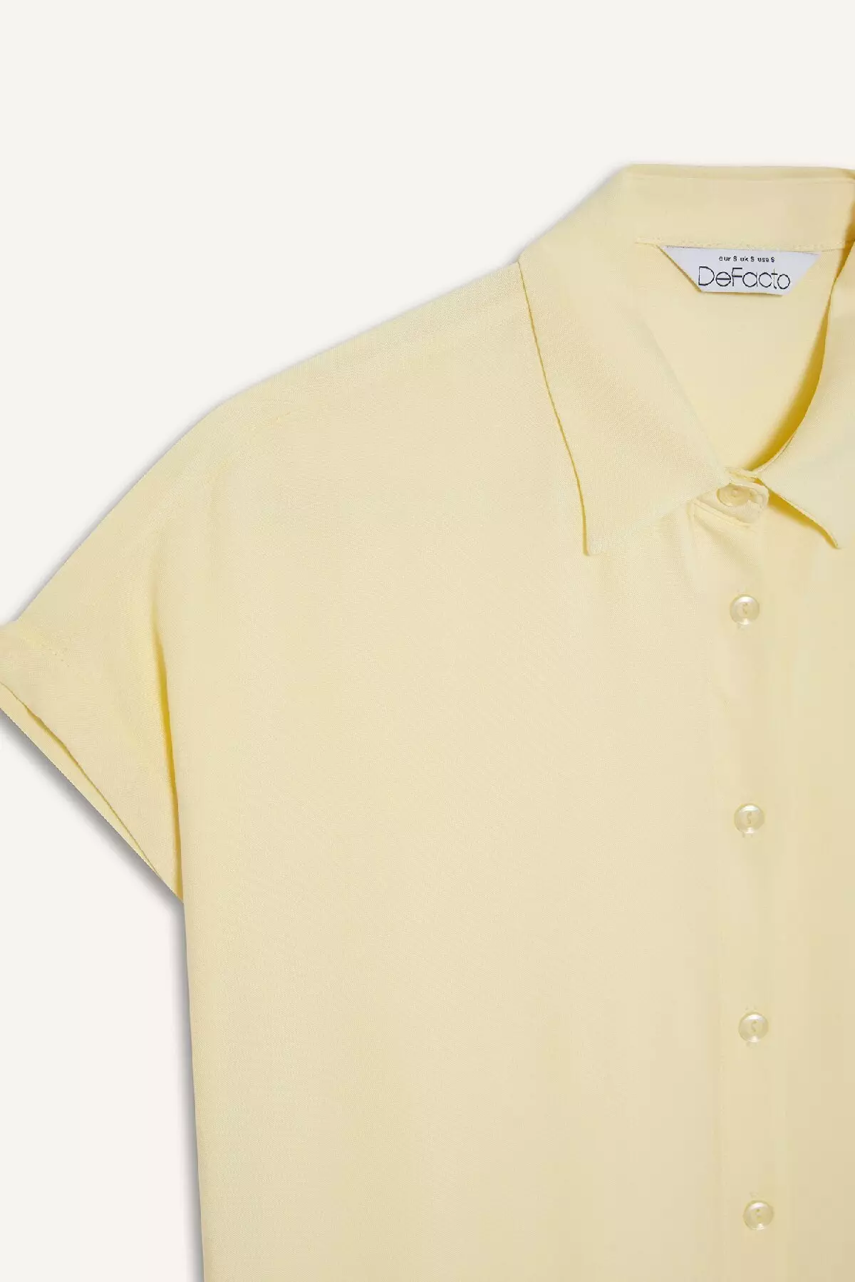 Regular Fit Basic Plain Viscose Short Sleeve Shirt N7819Az25Sp