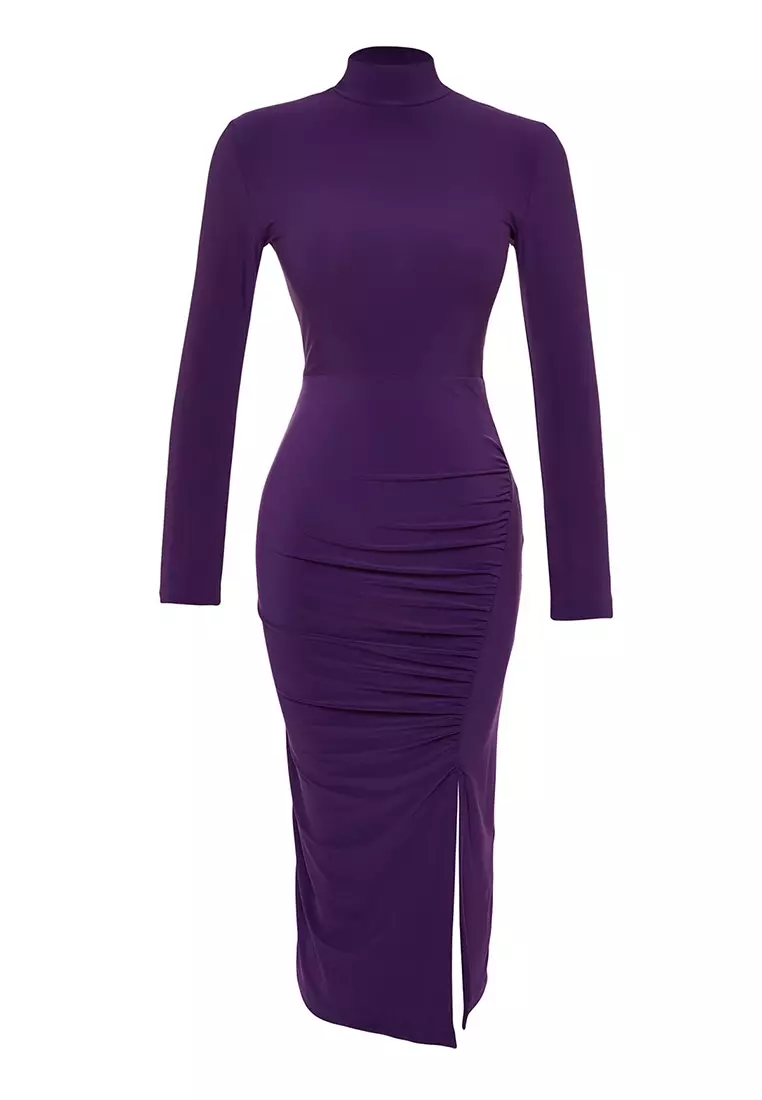 Buy Trendyol Ruched Midi Dress Online | ZALORA Malaysia