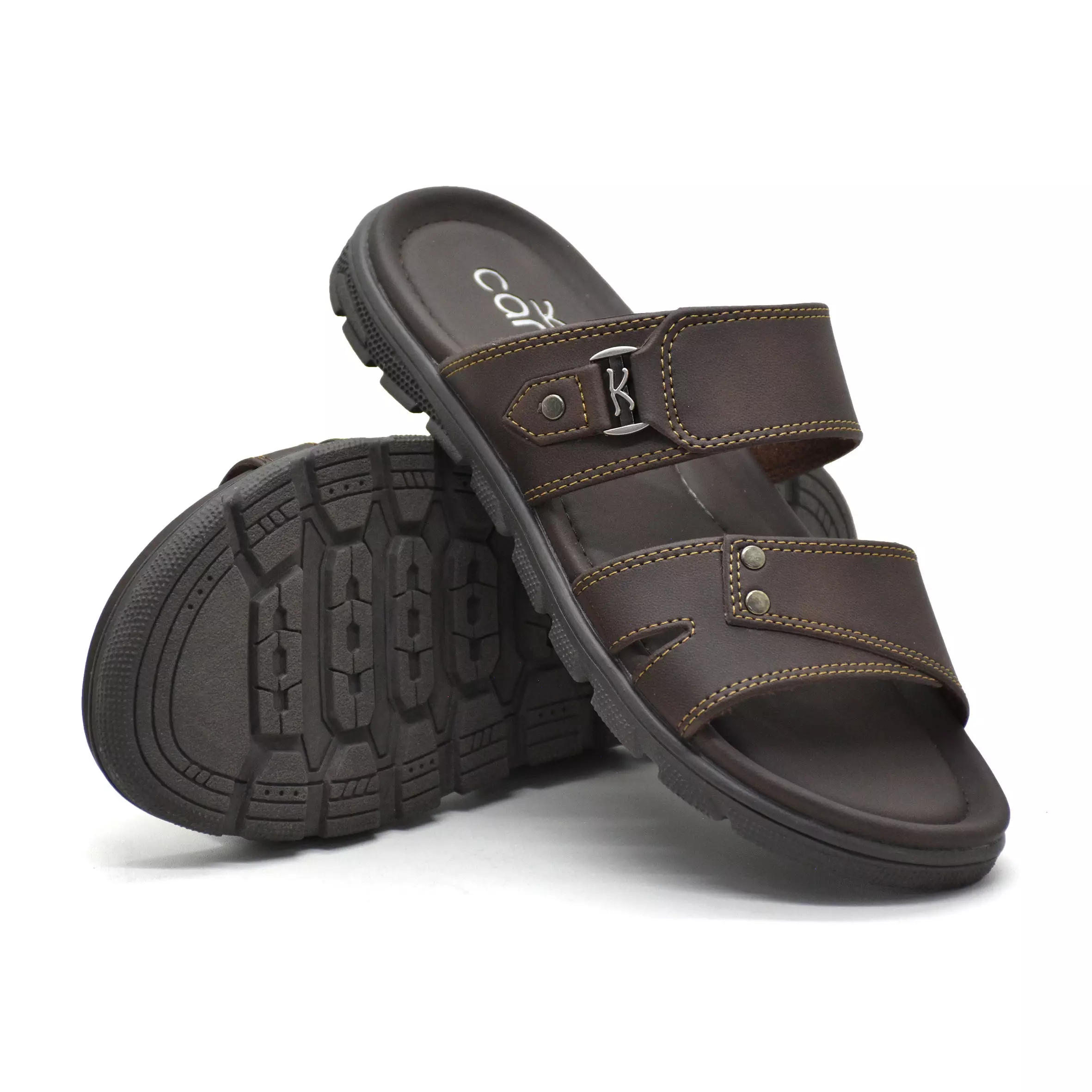 Carvil Sandal Pria Durham-02 M Dark Brown