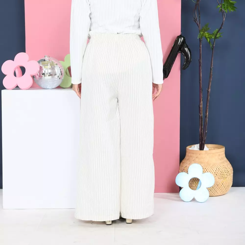 Shaya Stripe Pants - Sw. White M19859 R31S3