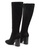 London Rag black Knee High Faux Suede Boots in Black D6A1DSHE8A9D40GS_3