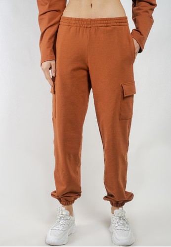 Jual Ocwa Studio Ocwa Sharon Brown Sweatpants Cargo Original Zalora Indonesia