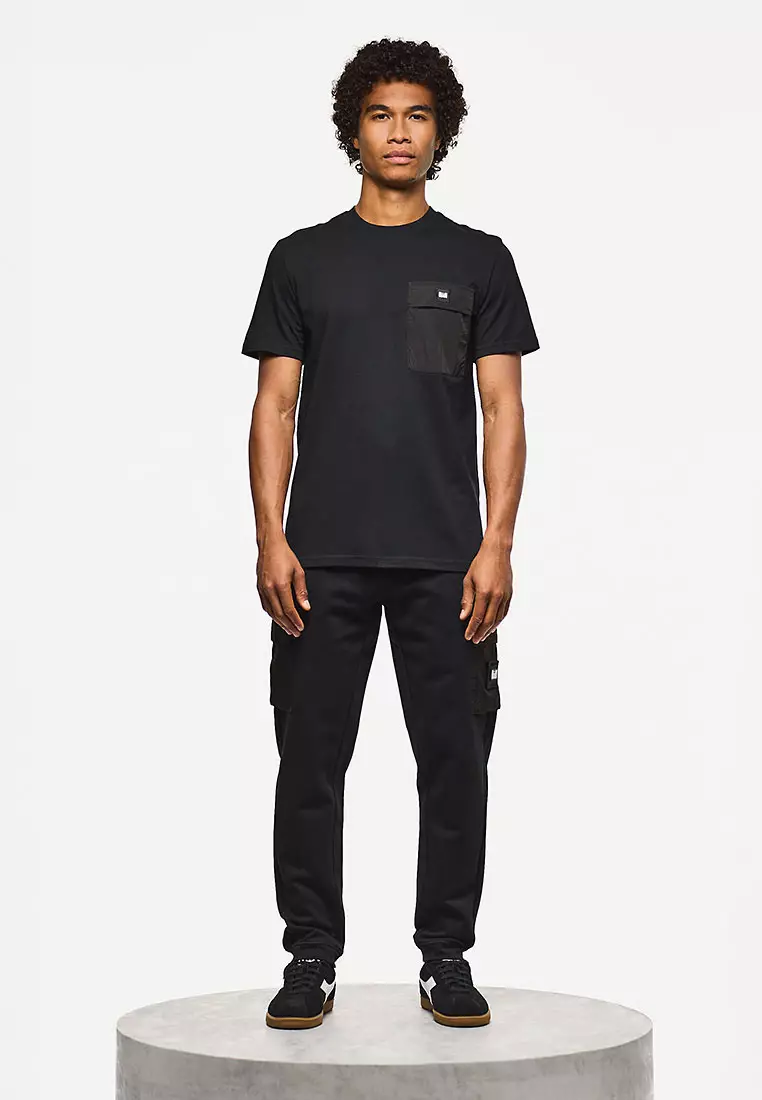 MENS BLACK LIPPI JOG PANT WITH PARACHUTE POCKETS