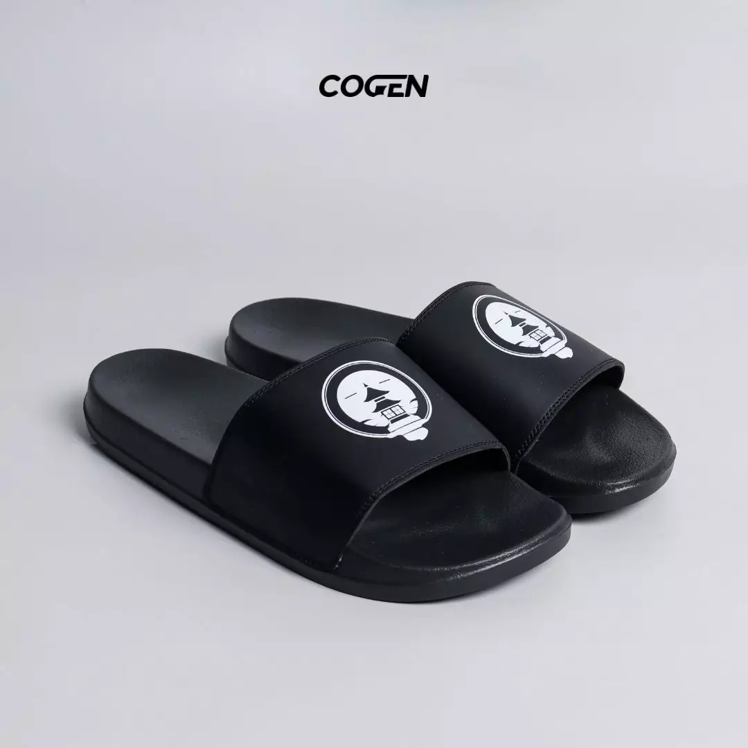 Cogen Sandal Slop Sandal Slip On Sandal Slide Pria Sendal Karet Hitam Basic RB Series