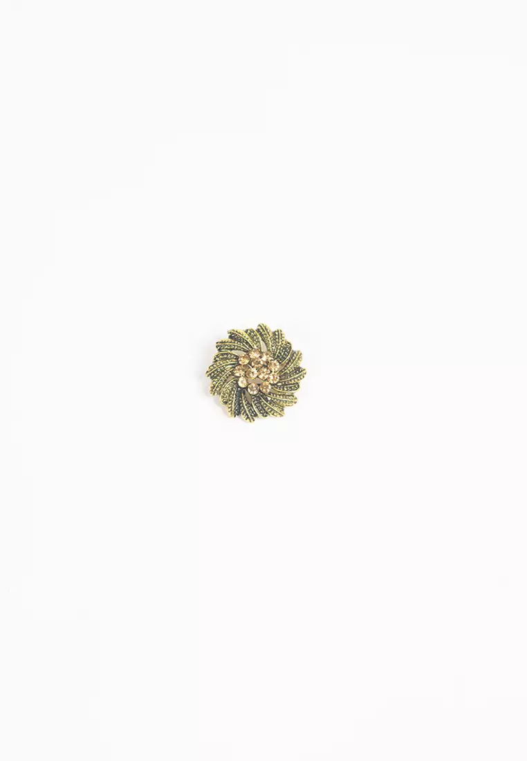 Houseofcuff lapel pin brooch bros untuk jas TUSUK GOLD A33
