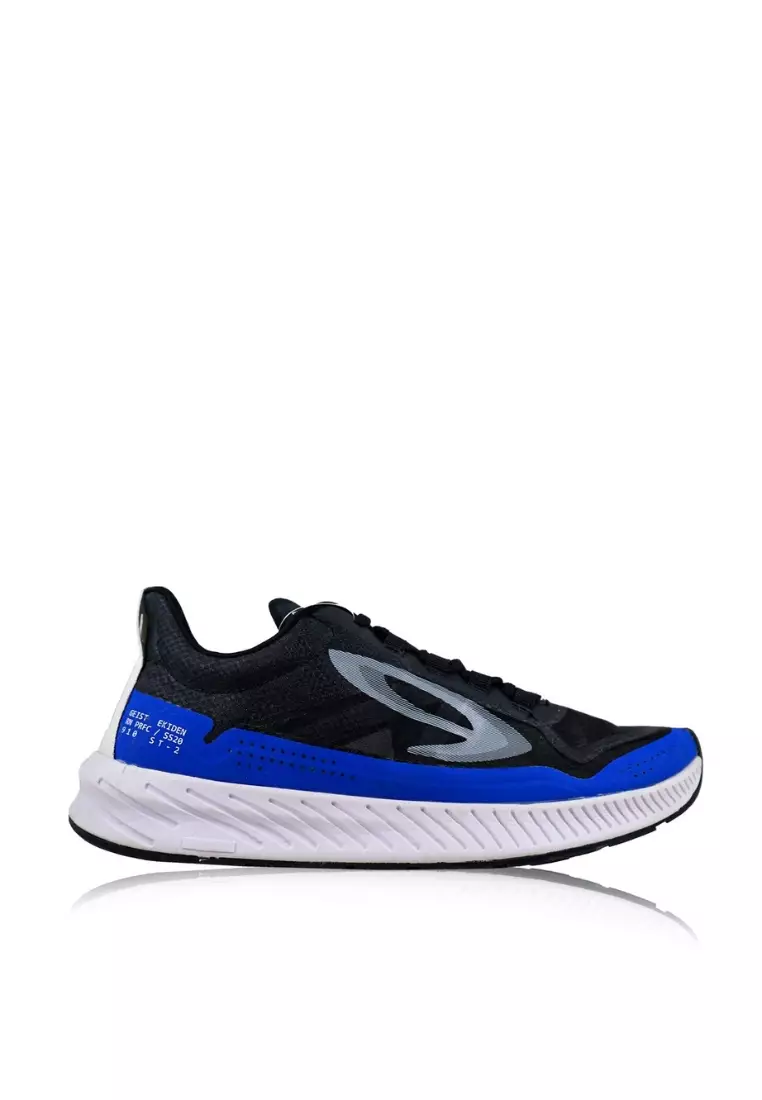 910 Nineten Geist Ekiden Sepatu Running - Hitam Biru