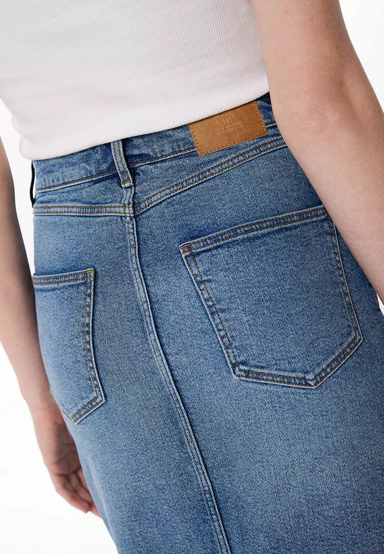 Denim Midi Skirt