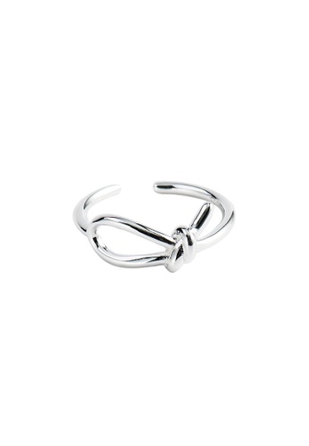 OrBeing white Premium S925 Sliver Braided Ring 11945AC078E88AGS_1