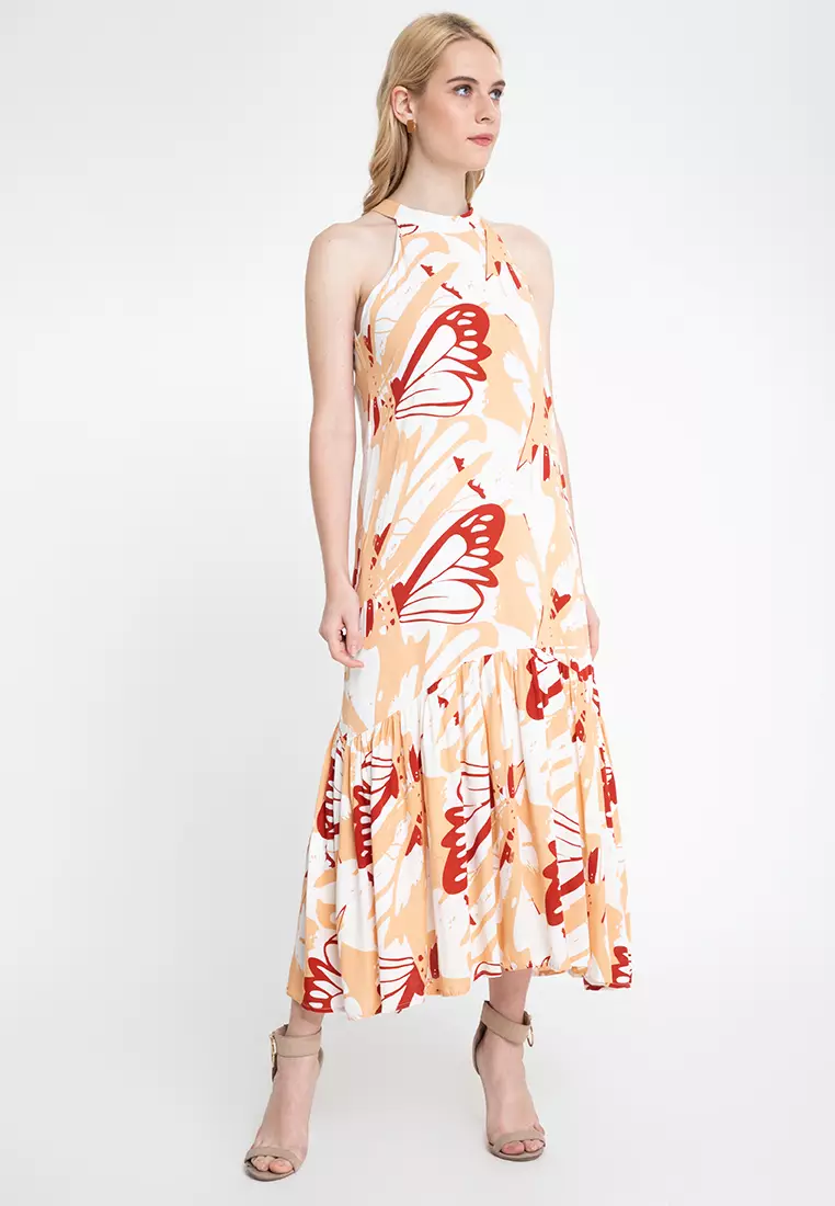Halter maxi casual dresses shop