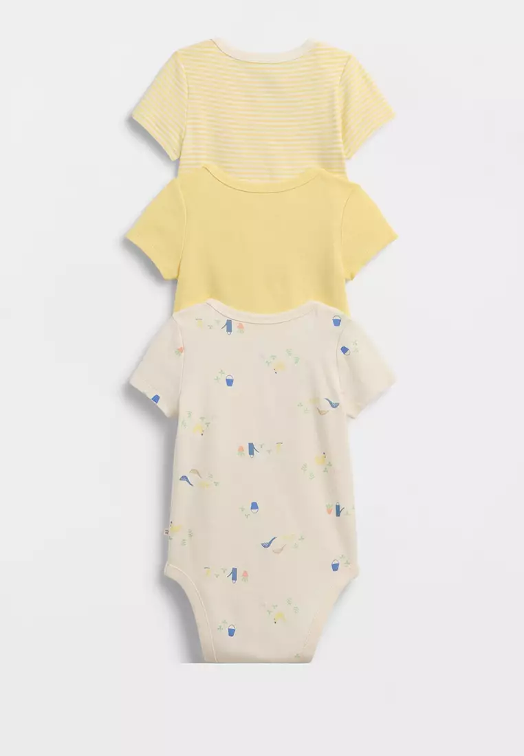 Short Sleeves Bodysuit 3-Pack