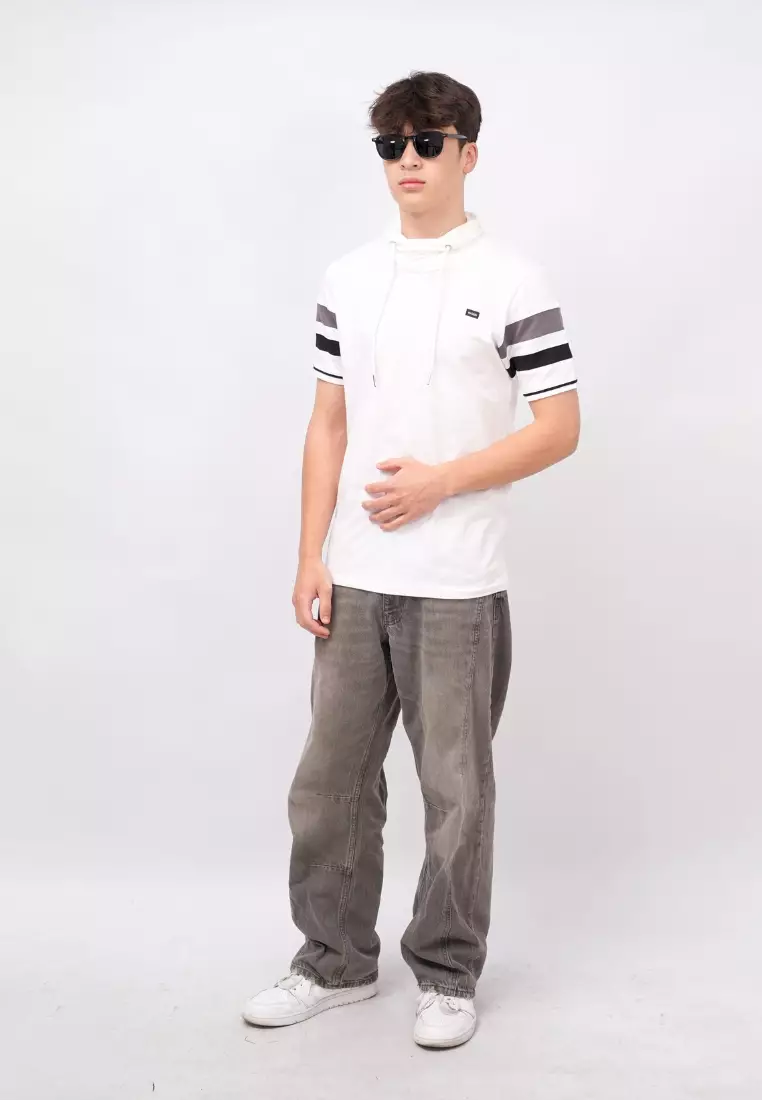 Ryusei Kaos Pria Turtleneck Nandito Kou CMB White