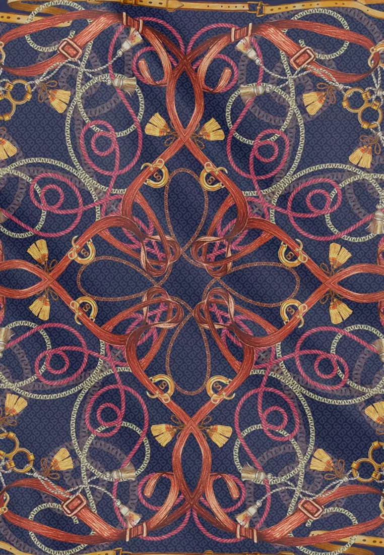Alexandra Silk Jacquard Square - Imperial