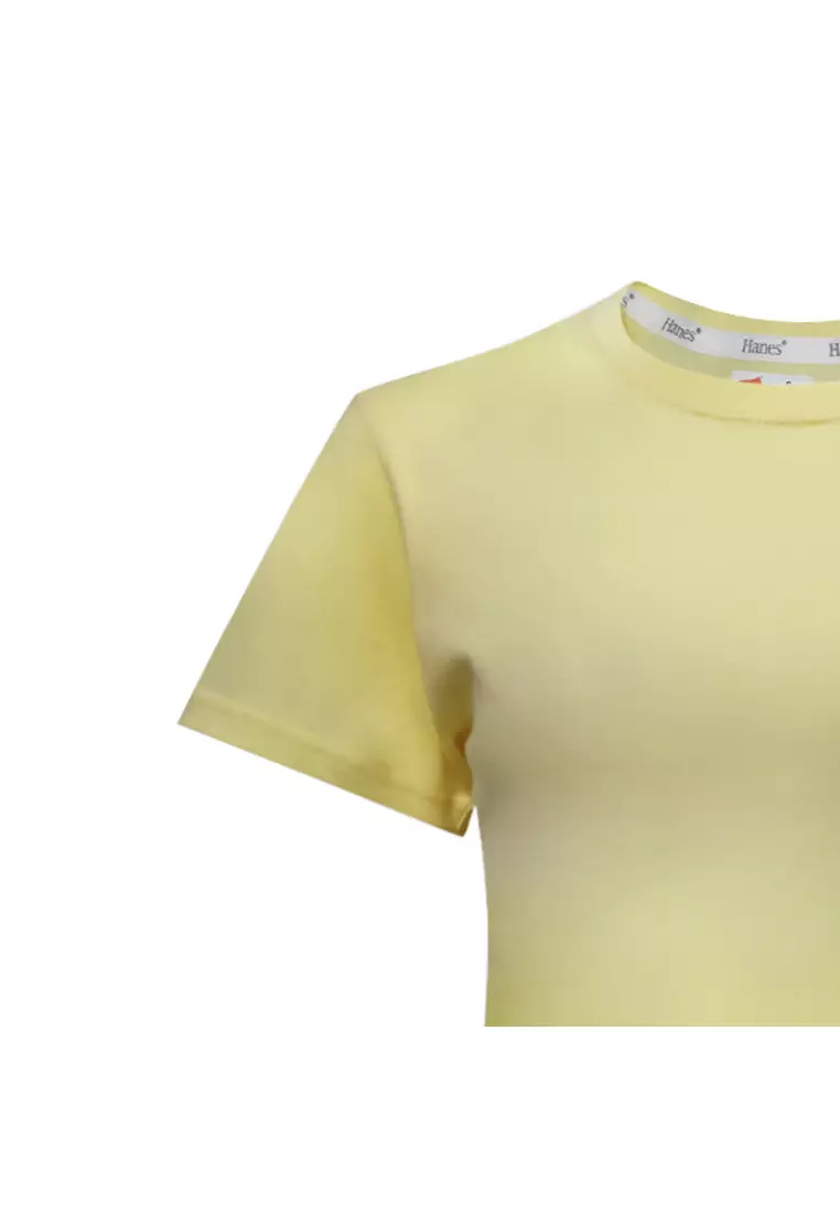 Ladies Yellow Round Neck T-Shirt