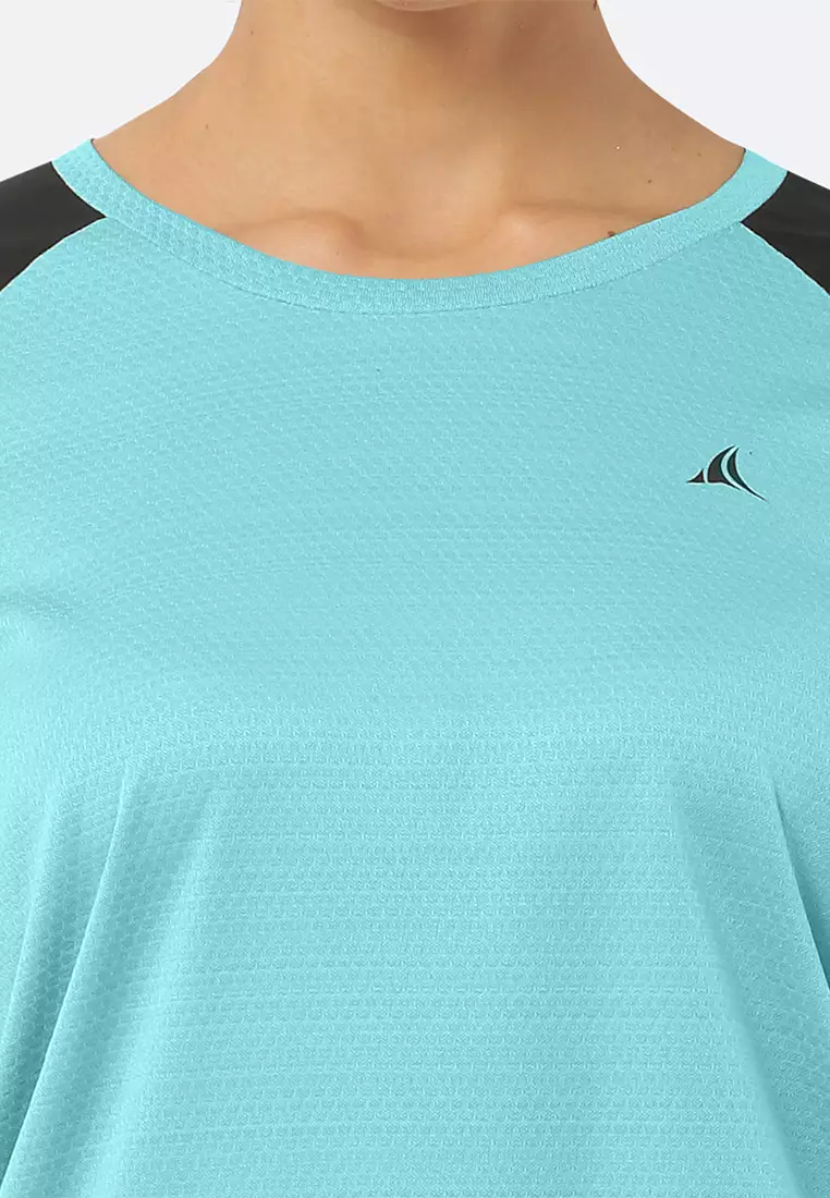 Teal Breathable Raglan Yoga/Training Top