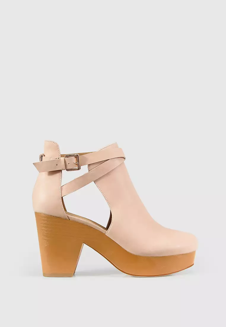 Discount on Belle & Bloom  shoes - SKU: Fearless Clog Ankle Boot - Blush
