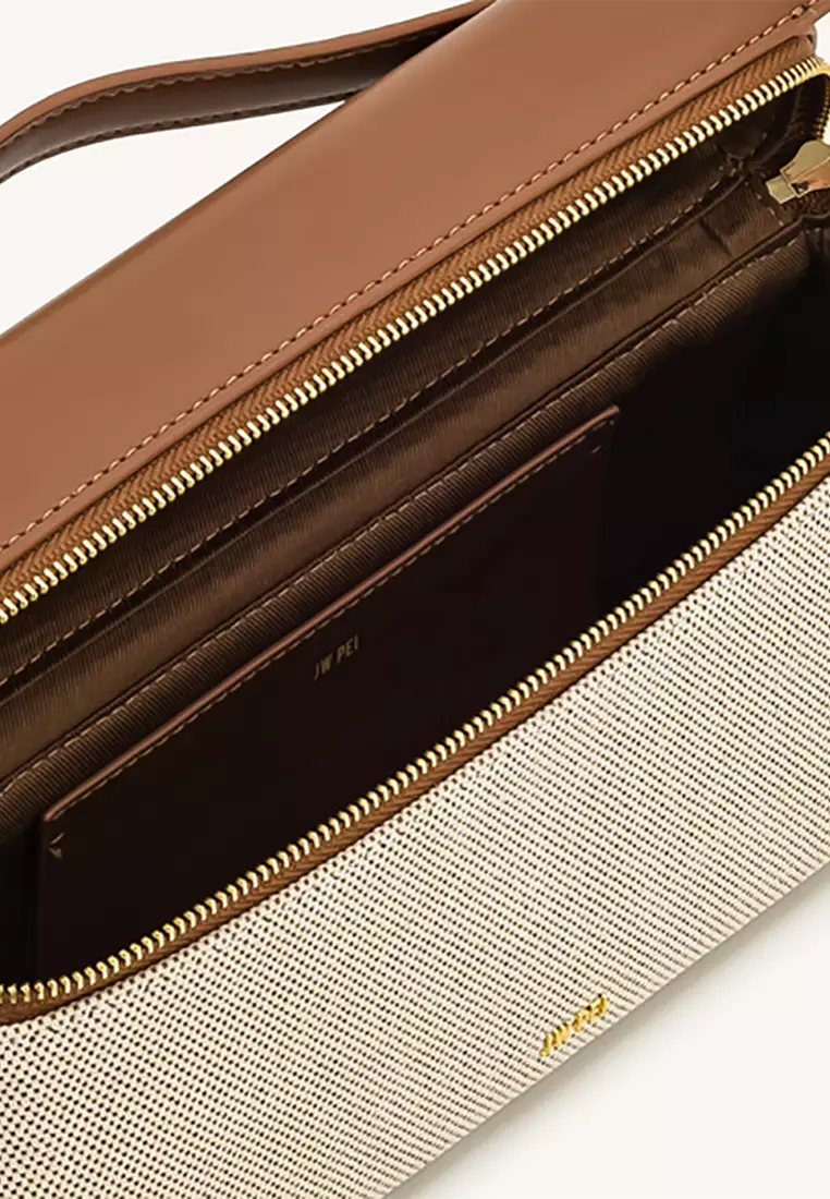 Thea Top Handle Bag - Brown Canvas