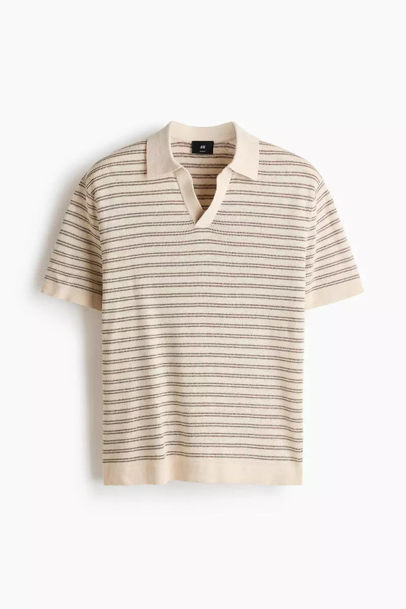 Regular Fit Linen-blend polo shirt