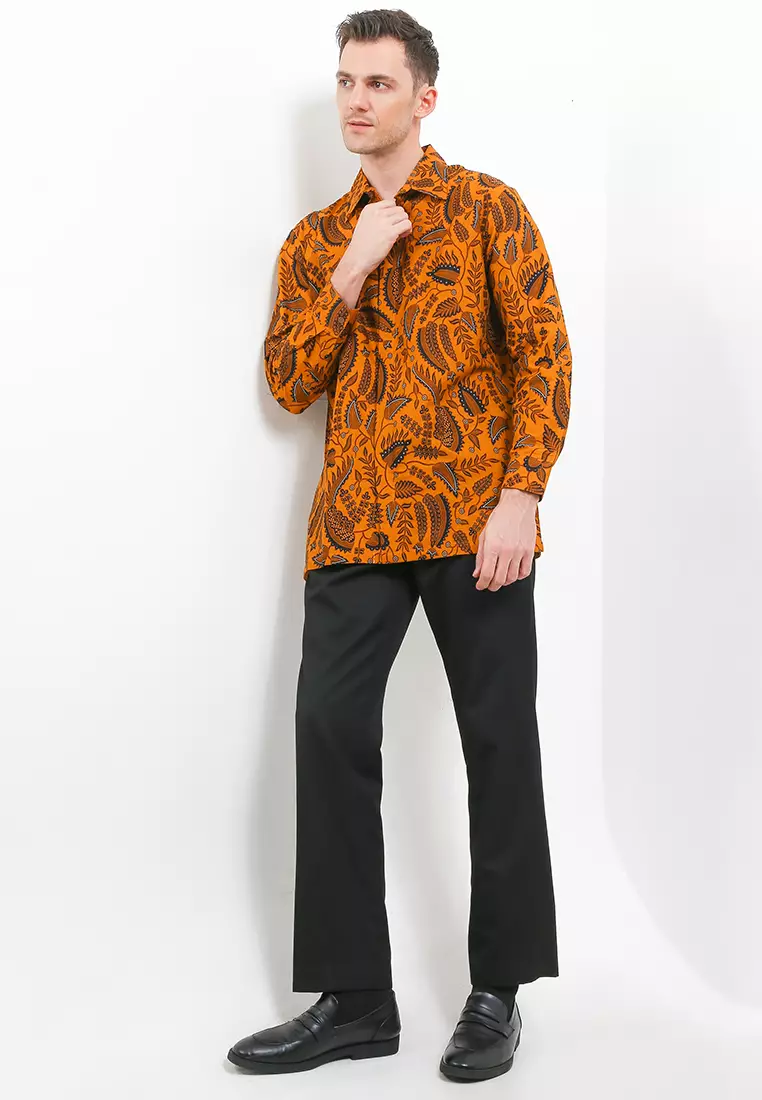 Kemeja Batik Lengan Panjang Motif Pisang Wulan