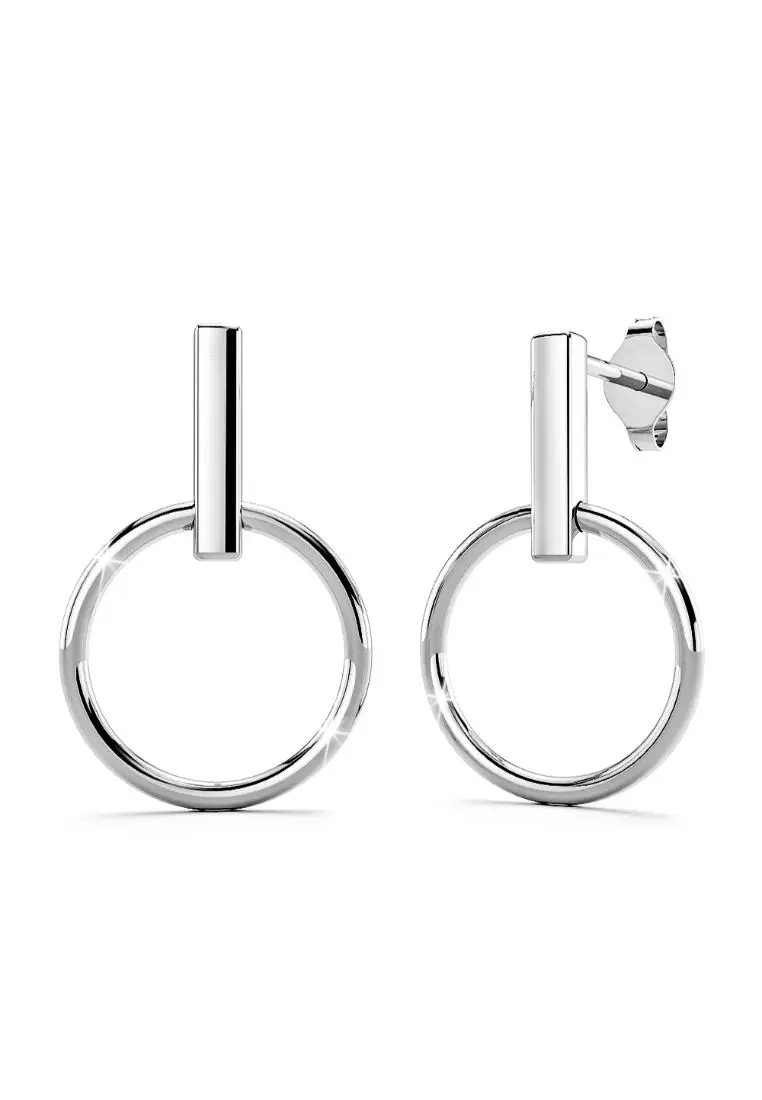 Real sterling silver hoop on sale earrings