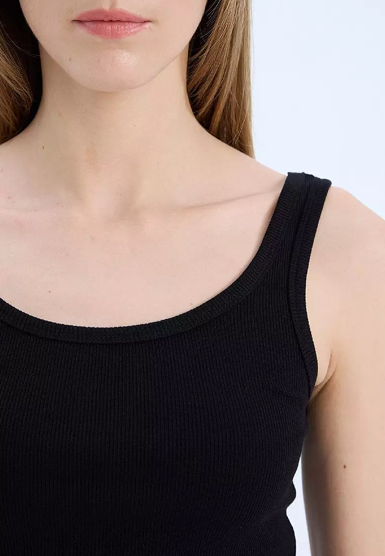 Basic Plain Ribbed Tank Top